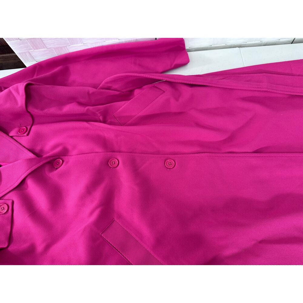 "NEW W/DEFECT" "Lovers & Friends" Hot Pink Trench Coat SZ XS Fairy Goth Blondie - Picture 9 of 16
